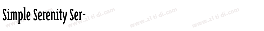 Simple Serenity Ser字体转换